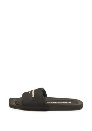 Alexander Wang logo-embossed slides - Black