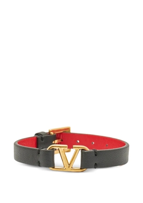 Valentino Garavani Pre-Owned VLogo leather bracelet - Black