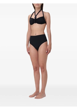 Maygel Coronel ruched halterneck bikini - Black