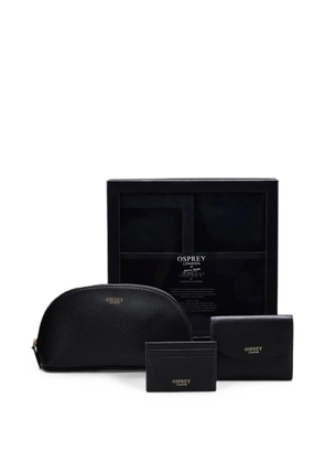Osprey leather wallet set - Black