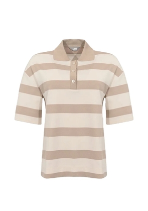 Max Mara striped cotton polo shirt - Neutrals