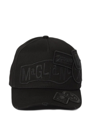 Magliano x Dsquared2 patch-detail distressed-effect baseball cap - Black