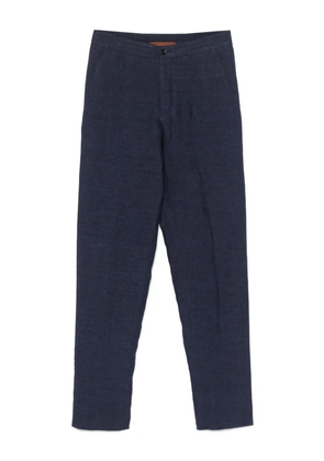 Zegna linen tapered trousers - Blue