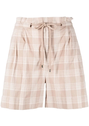 Woolrich check-print seersucker shorts - Neutrals