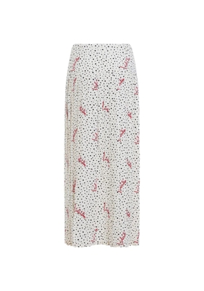 Valentino Garavani polka-dot logo-print maxi skirt - Neutrals