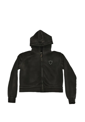 Htc Los Angeles logo-embroidered zip-up hoodie - Black