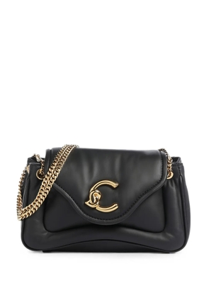 Coccinelle small C-Me logo-plaque padded shoulder bag - Black