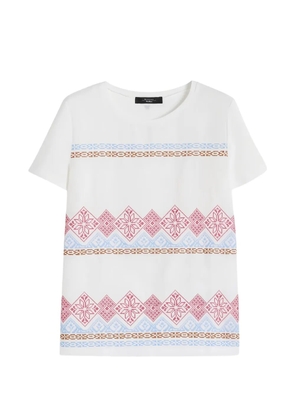Weekend Max Mara geometric-print crew-neck T-shirt - White