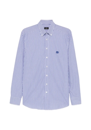 ETRO striped logo-embroidered shirt - White