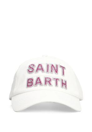 MC2 Saint Barth bead-embellished logo-patch baseball cap - White