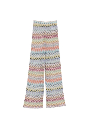 Missoni zigzag-knit trousers - Blue
