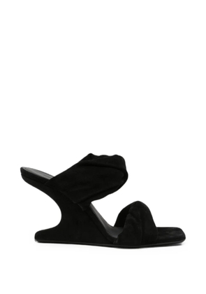 Rick Owens Cantilever suede sandals - Black