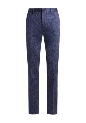 ETRO cotton jacquard trousers - Blue