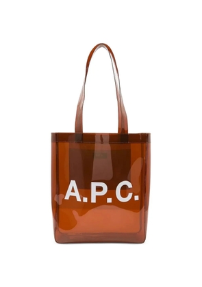 A.P.C. logo-print tote bag - Brown