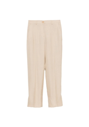 Miu Miu Pre-Owned 2000s pressed-crease trousers - Neutrals