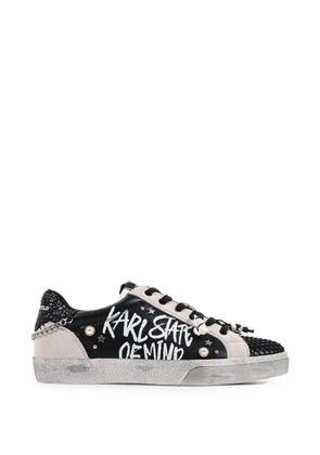 Karl Lagerfeld Skool graffiti-print sneakers - Black