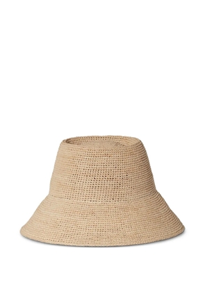 Janessa Leone dropped-brim hat - Neutrals