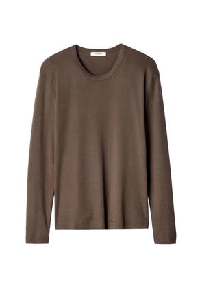 LEMAIRE rib long-sleeve top in jersey - Brown