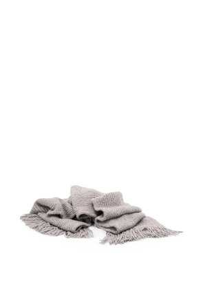 Alanui fringed chunky-knit scarf - Grey
