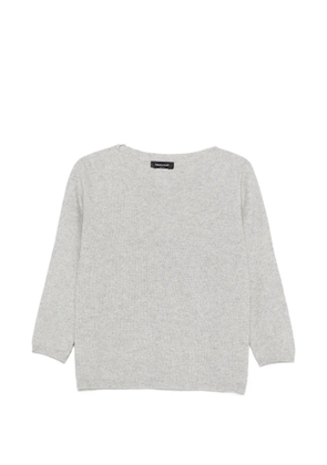 Fabiana Filippi boat-neck three-quarter sleeve sweater - Grey