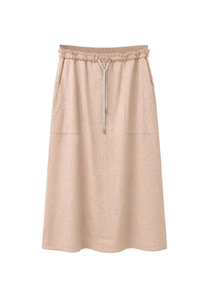 Gran Sasso drawstring elasticated-waist skirt - Neutrals