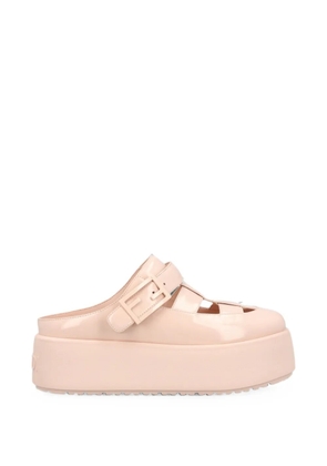 FENDI Sunshine buckle-fastening platform mules - Pink