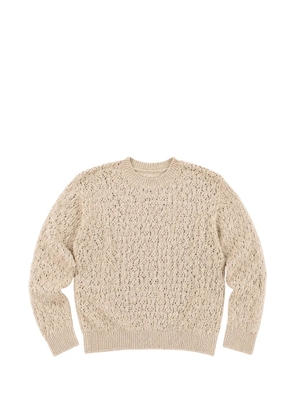 Eleventy open-knit crew-neck sweater - Neutrals