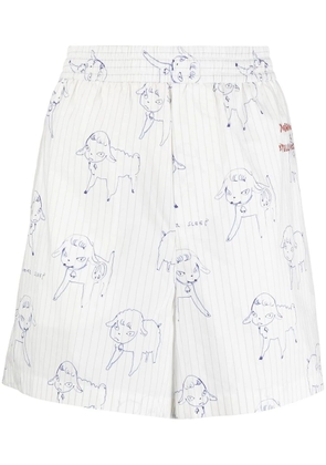 Stella McCartney logo-print shorts - White
