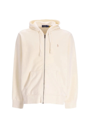 Polo Ralph Lauren logo-embroidered zip-up hoodie - Neutrals