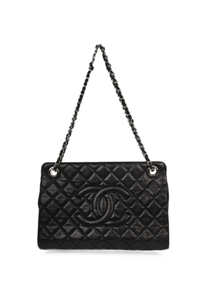 CHANEL Pre-Owned 2012-2013 diamond-quilted leather shoulder bag - Black