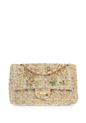 CHANEL Pre-Owned medium 2010 Garden Party Classic double flap shoulder bag - Neutrals