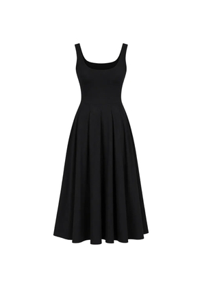 Reformation Rou sleeveless pleated midi dress - Black