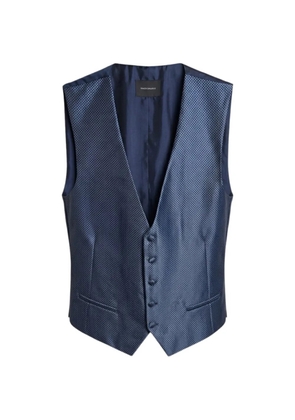 RAMON SANJURJO geometric-pattern waistcoat - Blue