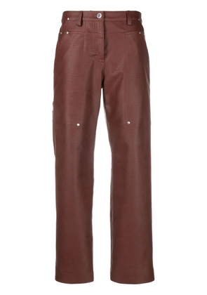 Stella McCartney straight-leg faux-leather trousers - Brown