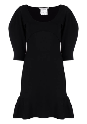 Stella McCartney scoop-neck puff-sleeve knitted dress - Black