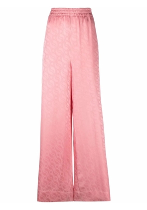 Stella McCartney logo-print palazzo trousers - Pink