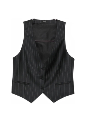 TOM FORD pinstripe-pattern waistcoat - Black