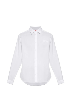 Diesel logo-embroidered cotton shirt - White
