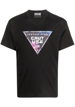 Versace Jeans Couture logo-patch cotton T-shirt - Black