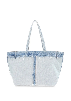 Alexander Wang Punch frayed denim tote bag - Blue