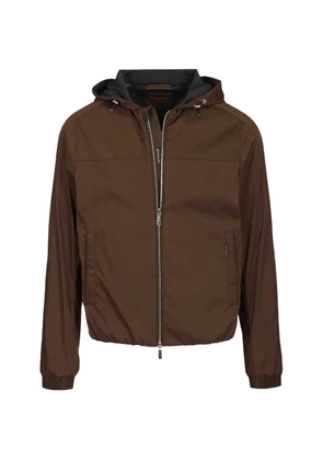 Moorer hooded zip-up jacket - Brown