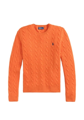 Polo Ralph Lauren Pony-embroidered cable-knit sweater - Orange