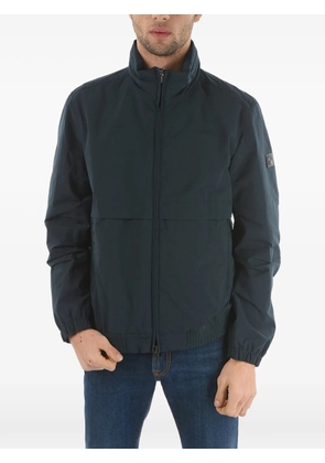 Woolrich logo-patch zip-up jacket - Blue