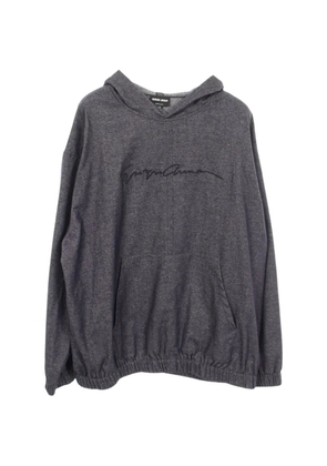 Giorgio Armani Pre-Owned 2010s logo-embroidered hoodie - Grey