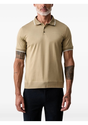 Karl Lagerfeld logo-plaque polo shirt - Neutrals