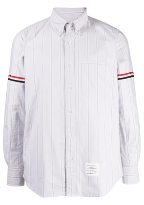 Thom Browne RWB-stripe cotton shirt - Grey