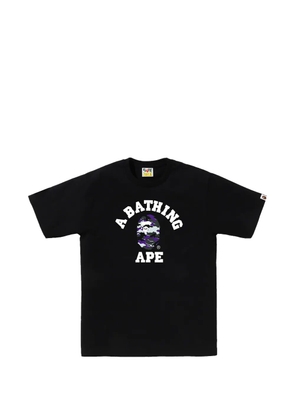 A BATHING APE® Glitch Woodland Camo College T-shirt - Black