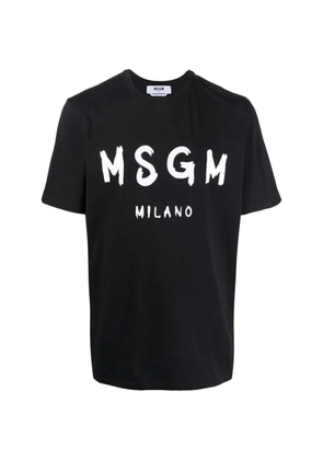 MSGM brushstroke-logo T-shirt - Black