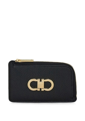 Ferragamo Gancini hammered card holder - Black