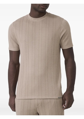 MAUVAIS cable-knit textured T-shirt - Neutrals
